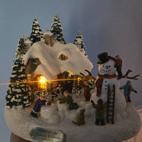 Thomas Kinkade Everett's Cottage house 1998 lighted teleflora collectible batter - Picture 1 of 14